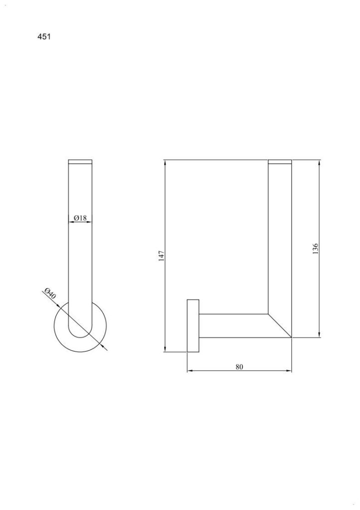 Uchwyt na zapas papieru toaletowego ANDEX Norwegian 451SG stal nierdzewna polerowana