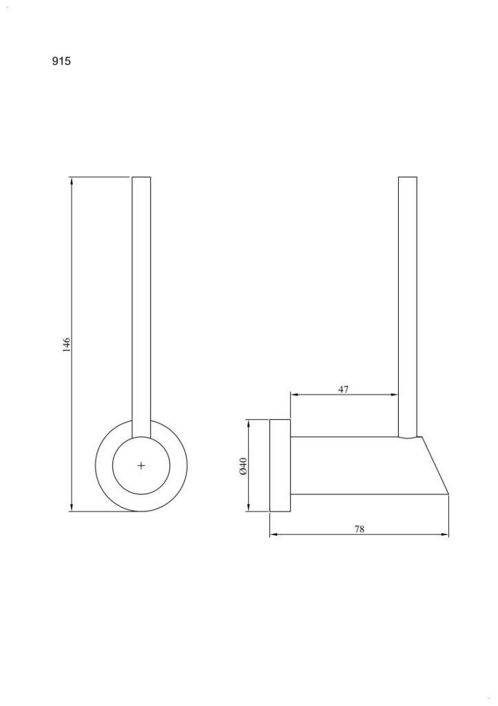 Uchwyt na zapas papieru toaletowego ANDEX Novel 915SG stal nierdzewna polerowana