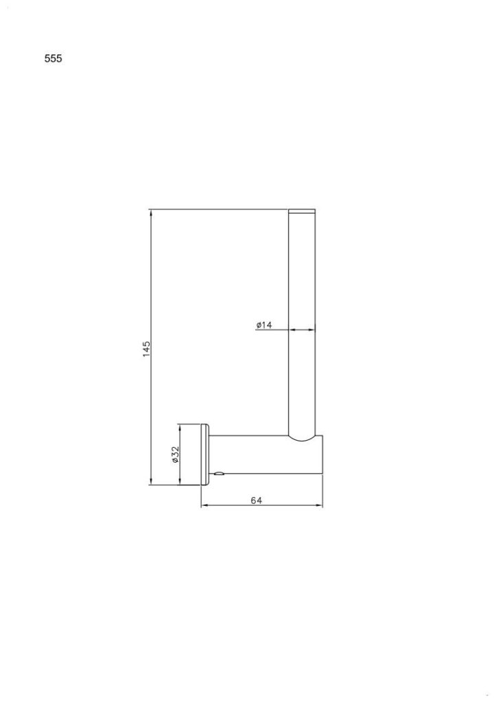 Uchwyt na zapas papieru toaletowego ANDEX Sanibella 555NG czarny