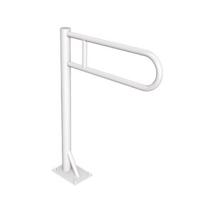 Uchwyt podłogowy stały ANDEX Bez Barier 810B stal nierdzewna biały