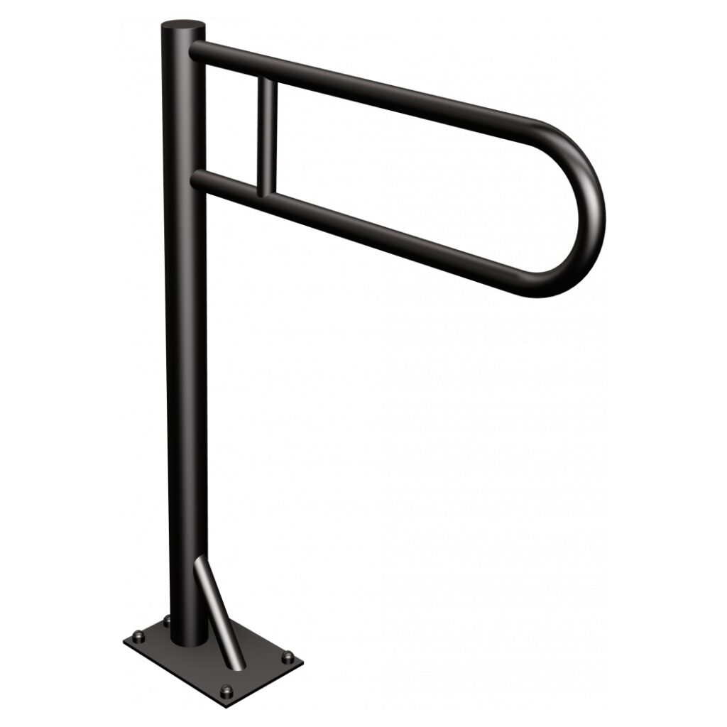 Uchwyt podłogowy stały ANDEX Bez Barier 810NG stal nierdzewna czarny