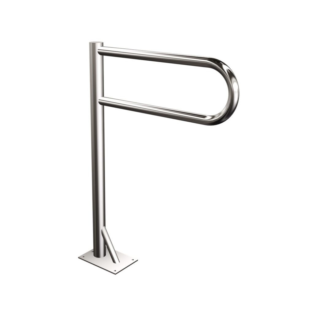 Uchwyt podłogowy stały Ø32 ANDEX Bez Barier 825CC stal nierdzewna polerowana