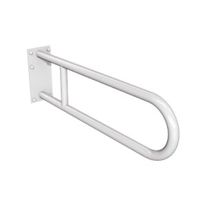 Uchwyt półokrągły stały 60cm z płytą ANDEX Bez Barier 819B stal nierdzewna biały
