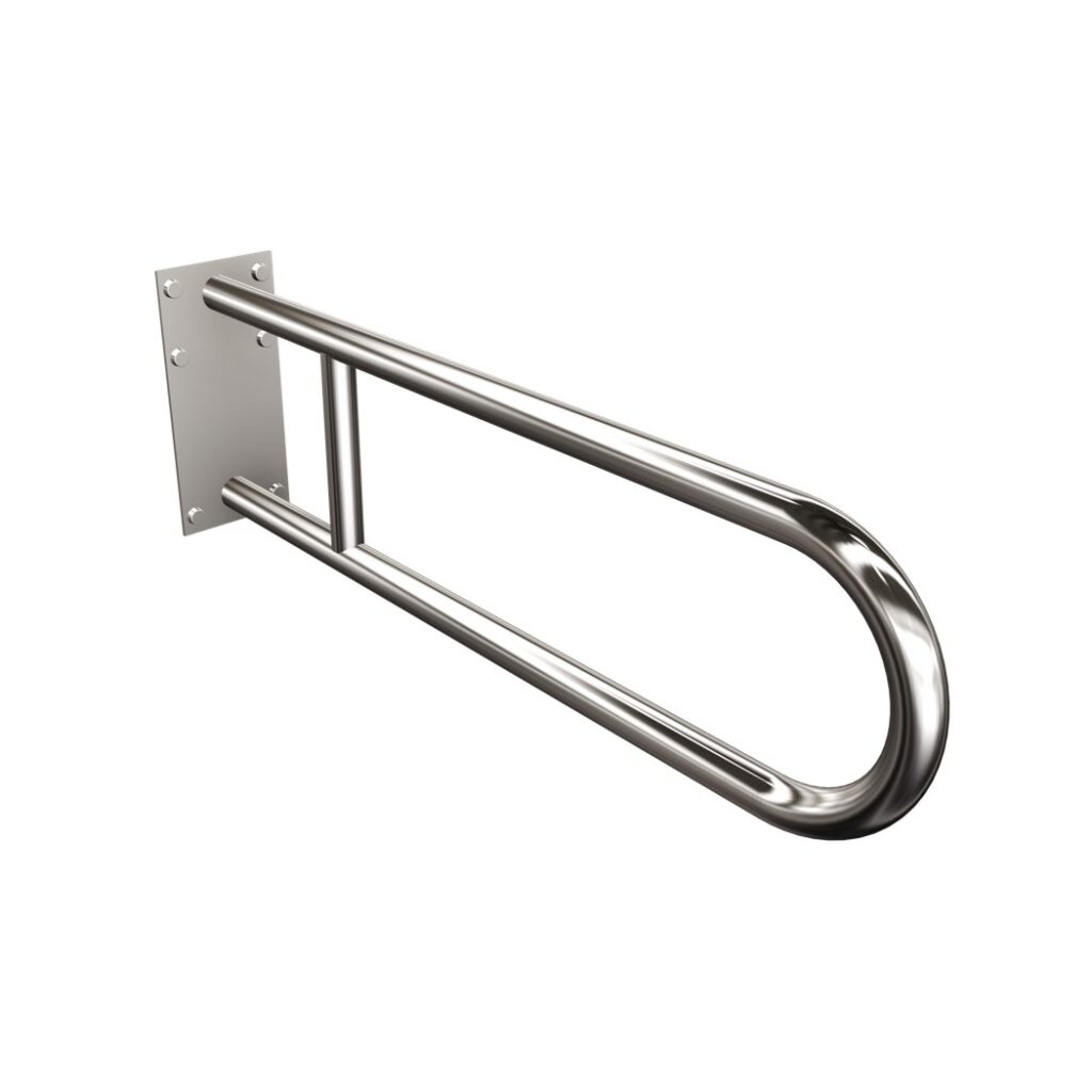 Uchwyt półokrągły stały 60cm z płytą ANDEX Bez Barier 819CC stal nierdzewna polerowana