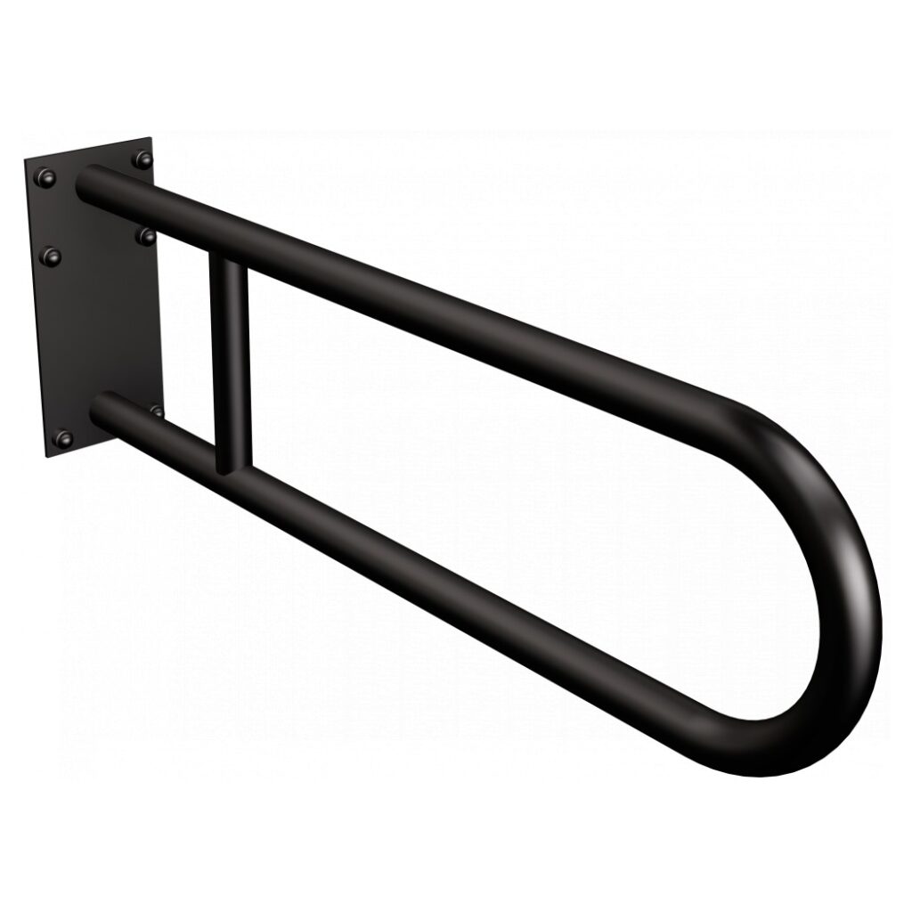 Uchwyt półokrągły stały 60cm z płytą ANDEX Bez Barier 819NG stal nierdzewna czarny