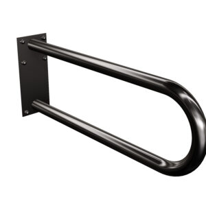 Uchwyt półokrągły stały 60cm z płytą Ø32 ANDEX Bez Barier 827NG stal nierdzewna czarny