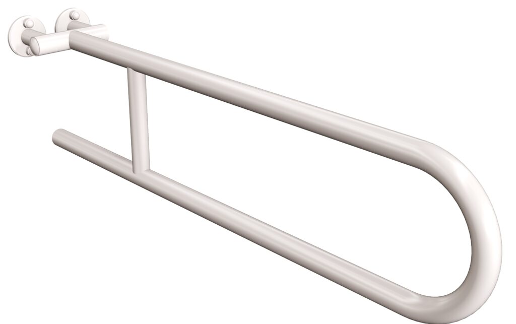 Uchwyt półokrągły stały 70cm ANDEX Bez Barier 800/70B stal nierdzewna biały