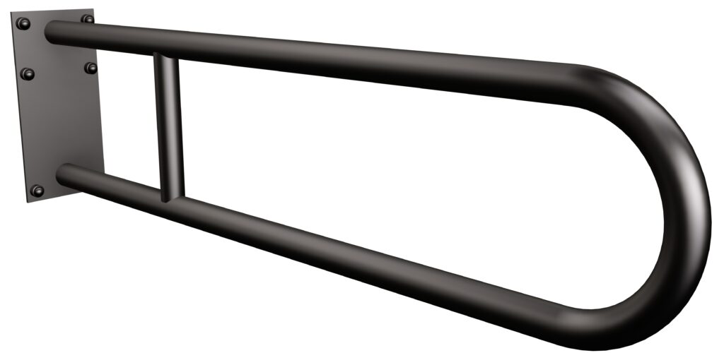 Uchwyt półokrągły stały 70cm z płytą ANDEX Bez Barier 819/70NG stal nierdzewna czarny