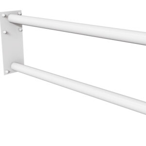 Uchwyt półokrągły stały 70cm z płytą Ø32 ANDEX Bez Barier 827/70B stal nierdzewna biały