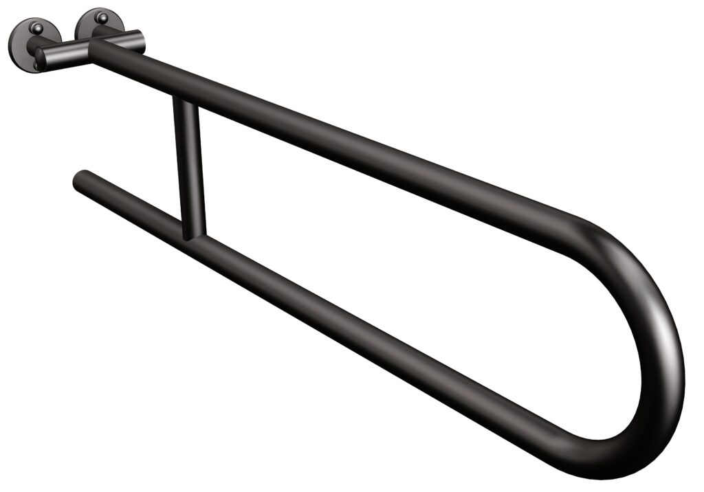 Uchwyt półokrągły stały 75cm ANDEX Bez Barier 800/75NG stal nierdzewna czarny