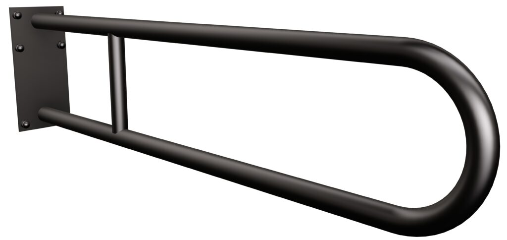 Uchwyt półokrągły stały 75cm z płytą ANDEX Bez Barier 819/75NG stal nierdzewna czarny