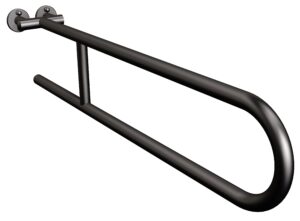Uchwyt półokrągły stały 80cm ANDEX Bez Barier 800/80NG stal nierdzena czarny