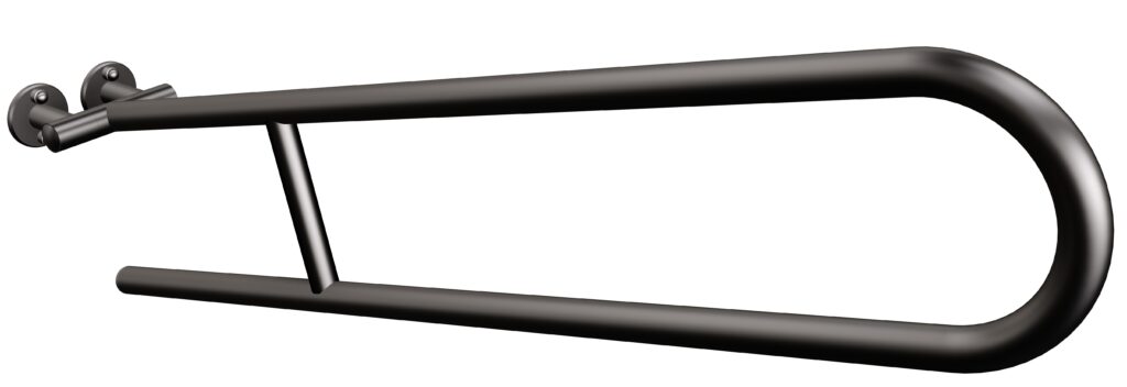 Uchwyt półokrągły stały 85cm ANDEX Bez Barier 800/85NG stal nierdzewna czarny