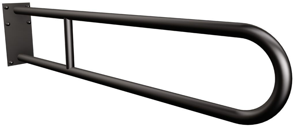 Uchwyt półokrągły stały 85cm z płytą ANDEX Bez Barier 819/85NG stal nierdzewna czarny