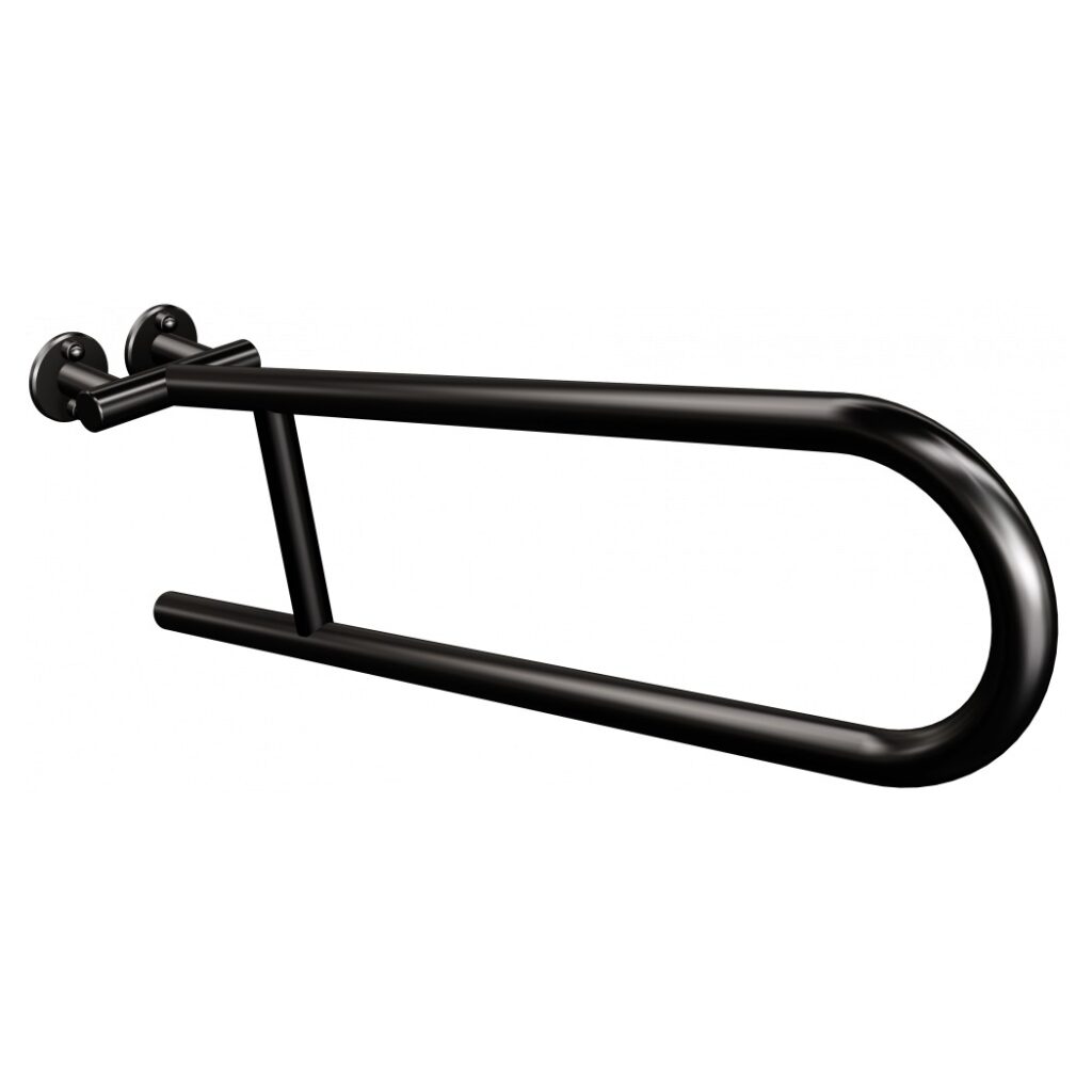 Uchwyt półokrągły uchylny 60cm ANDEX Bez Barier 801NG stal nierdzewna czarny