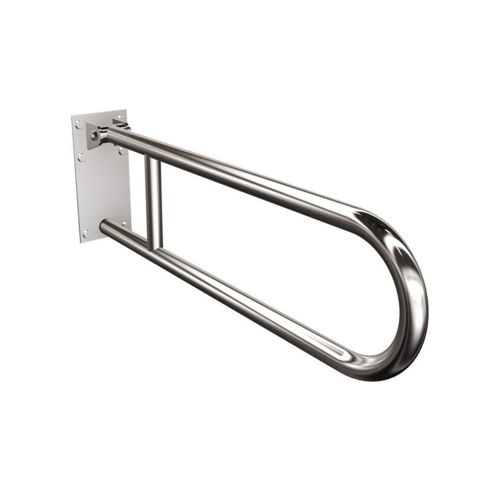 Uchwyt półokrągły uchylny 60cm z płytą ANDEX Bez Barier 820CC stal nierdzewna polerowana