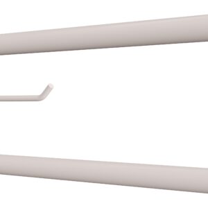 Uchwyt półokrągły uchylny 60cm z płytą i wieszakiem na papier ANDEX Bez Barier 820/W/B stan nierdzewna biały