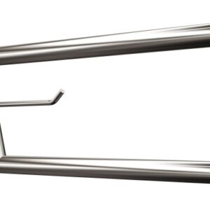 Uchwyt półokrągły uchylny 60cm z płytą i wieszakiem na papier ANDEX Bez Barier 820/W/CC stal nierdzewna polerowana