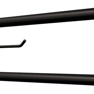 Uchwyt półokrągły uchylny 60cm z płytą i wieszakiem na papier ANDEX Bez Barier 820/W/NG stal nierdzewna czarny