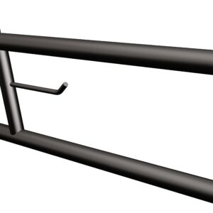 Uchwyt półokrągły uchylny 60cm z wieszakiem na papier ANDEX Bez Barier 801/W/NG stal nierdzewna czarny