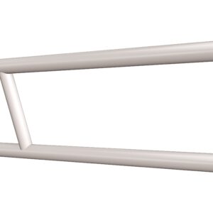 Uchwyt półokrągły uchylny 70cm ANDEX Bez Barier 801/70B stal nierdzewna biały