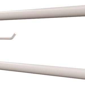 Uchwyt półokrągły uchylny 70cm z płytą i wieszakiem na papier ANDEX Bez Barier 820/W/70B stal nierdzewna biały