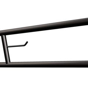 Uchwyt półokrągły uchylny 70cm z płytą i wieszakiem na papier ANDEX Bez Barier 820/W/70NG stal nierdzewna czarny