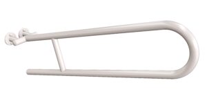 Uchwyt półokrągły uchylny 75 cm ANDEX Bez Barier 801/75B stal nierdzewna biały
