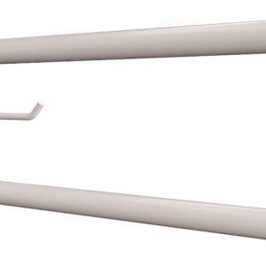 Uchwyt półokrągły uchylny 75cm z płytą i wieszakiem na papier ANDEX Bez Barier 820/W/75B stal nierdzewna biały