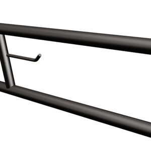 Uchwyt półokrągły uchylny 75cm z wieszakiem na papier ANDEX Bez Barier 801/W/75NG stal nierdzewna czarny