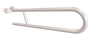 Uchwyt półokrągły uchylny 80cm ANDEX Bez Barier 801/80B stal nierdzewna biały
