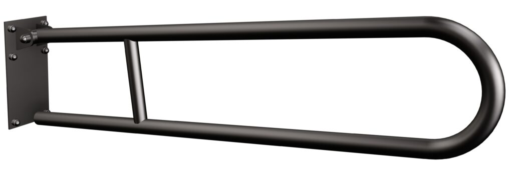 Uchwyt półokrągły uchylny 80cm z płytą ANDEX Bez Barier 820/80NG stal nierdzewna czarny