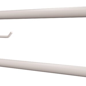 Uchwyt półokrągły uchylny 80cm z płytą i wieszakiem na papier ANDEX Bez Barier 820/W/80B stal nierdzewna biały