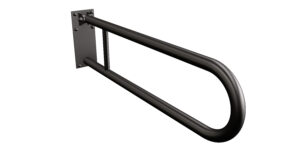 Uchwyt półokrągły uchylny 80cm z płytą Ø32 ANDEX Bez Barier 828/80NG stal nierdzewna czarny