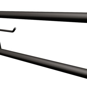 Uchwyt półokrągły uchylny 80cm z wieszakiem na papier ANDEX Bez Barier 801/W/80NG stal nierdzewna czarny