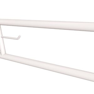 Uchwyt półokrągły uchylny 85cm z wieszakiem na papier ANDEX Bez Barier 801/W/85B stal nierdzewna biały