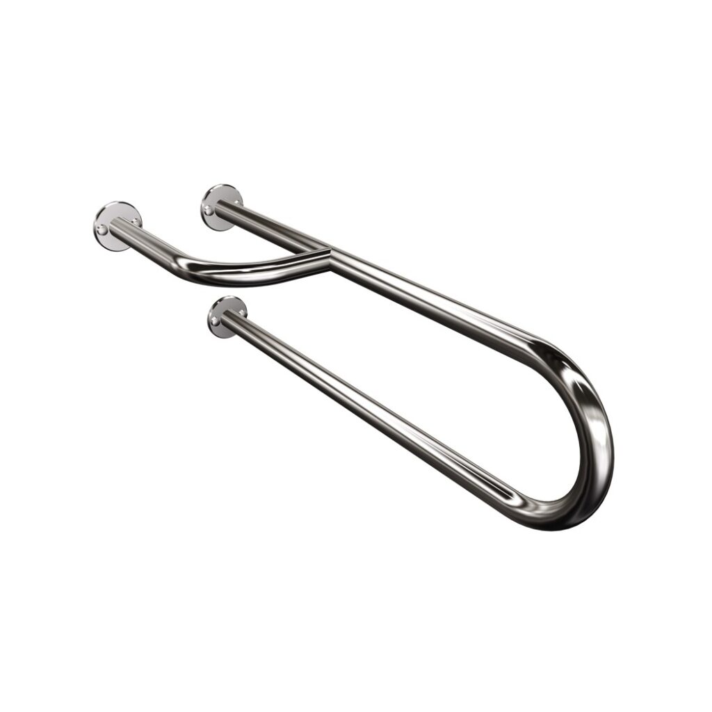 Uchwyt półokrągły umywalkowy lewy ANDEX Bez Barier 812/L/CC stal nierdzewna polerowana