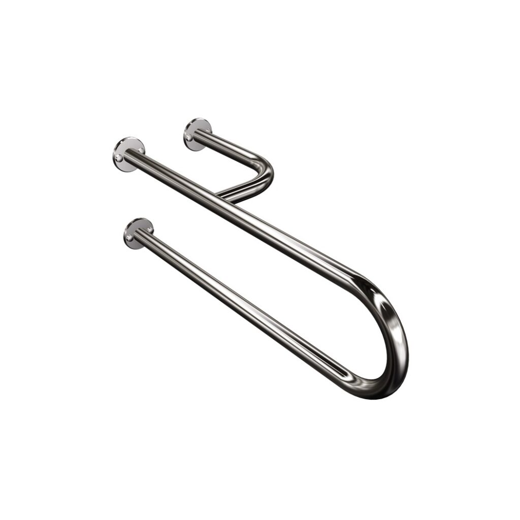 Uchwyt półokrągły umywalkowy prawy ANDEX Bez Barier 812/P/CC stal nierdzewna polerowana