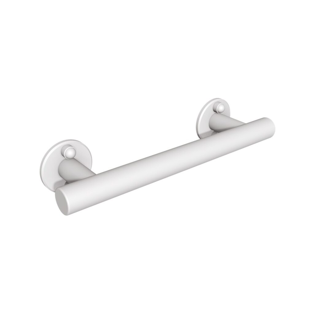 Uchwyt prosty prysznicowy 27cm ANDEX Bez Barier 804/270B stal nierdzewna biały