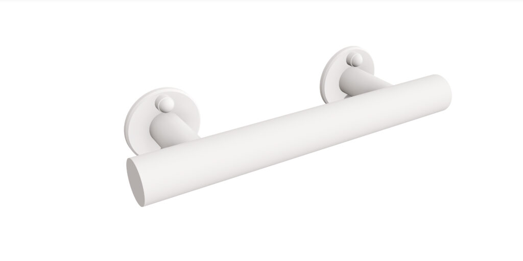 Uchwyt prosty prysznicowy 27cm Ø32 ANDEX Bez Barier 843/270B stal nierdzewna biały