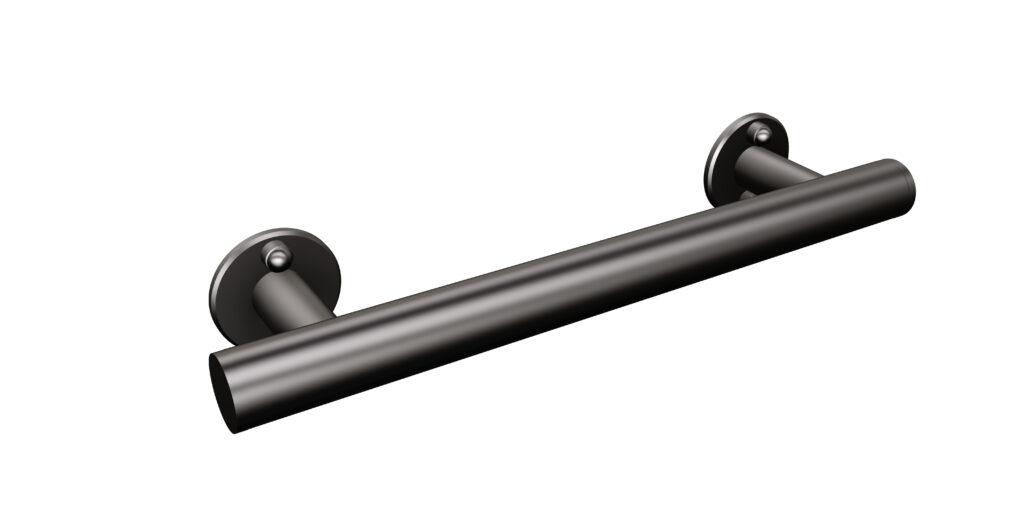 Uchwyt prosty prysznicowy 37cm Ø32 ANDEX Bez Barier 843/370NG stal nierdzewna czarny