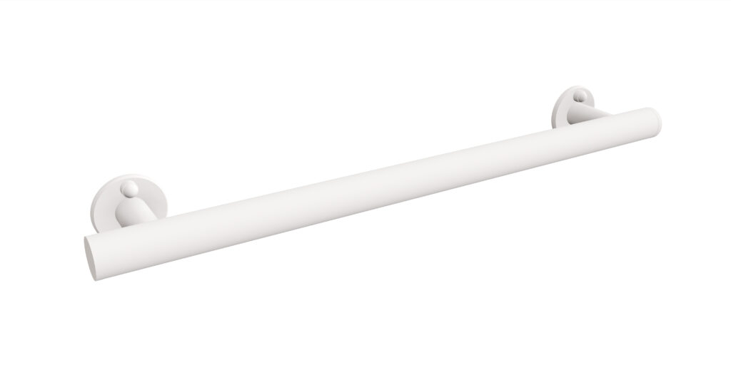 Uchwyt prosty prysznicowy 57cm Ø32 ANDEX Bez Barier 843/570B stal nierdzewna biały