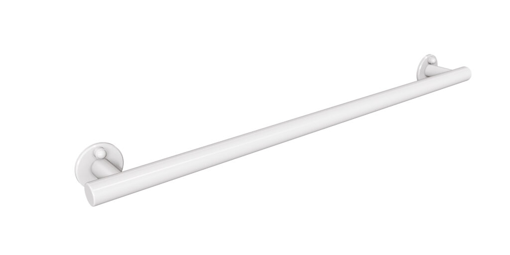 Uchwyt prosty prysznicowy 67cm ANDEX Bez Barier 804/670B stal nierdzewna biały