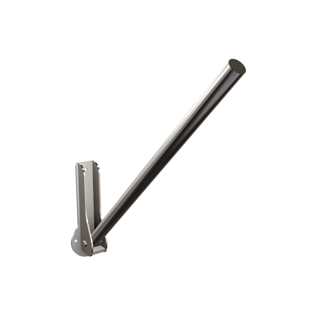 Uchwyt prosty uchylny Ø38 ANDEX Bez Barier 829CC stal nierdzewna polerowana