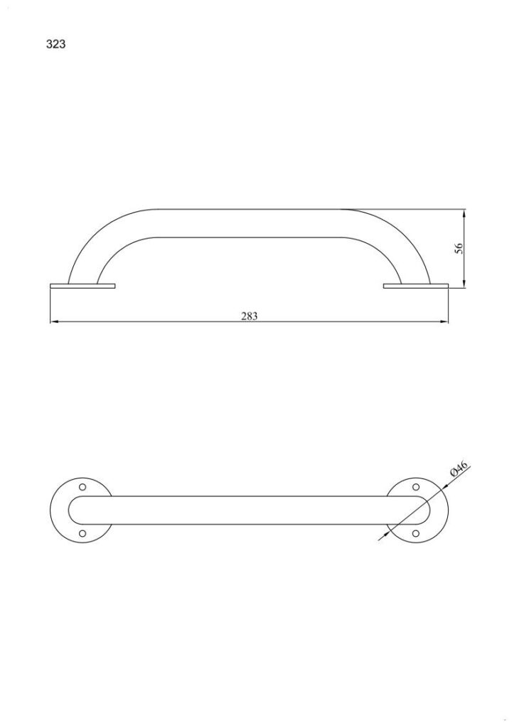 Uchwyt prysznicowy ANDEX Technic 323B stal nierdzewna biały