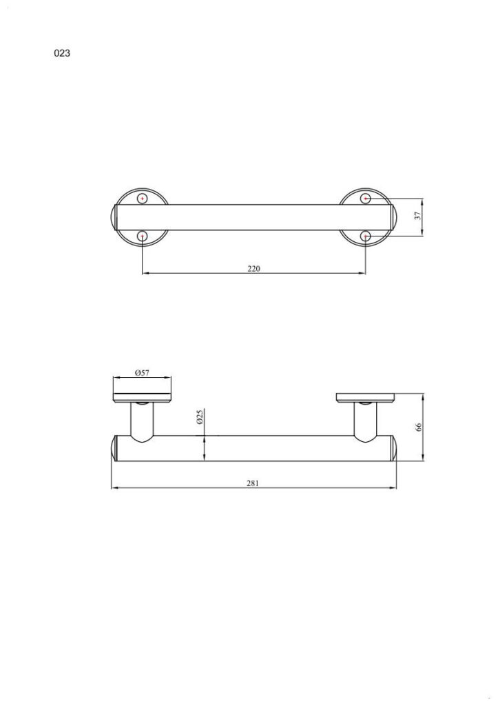 Uchwyt prysznicowy długi ANDEX Classic 023CC chrom
