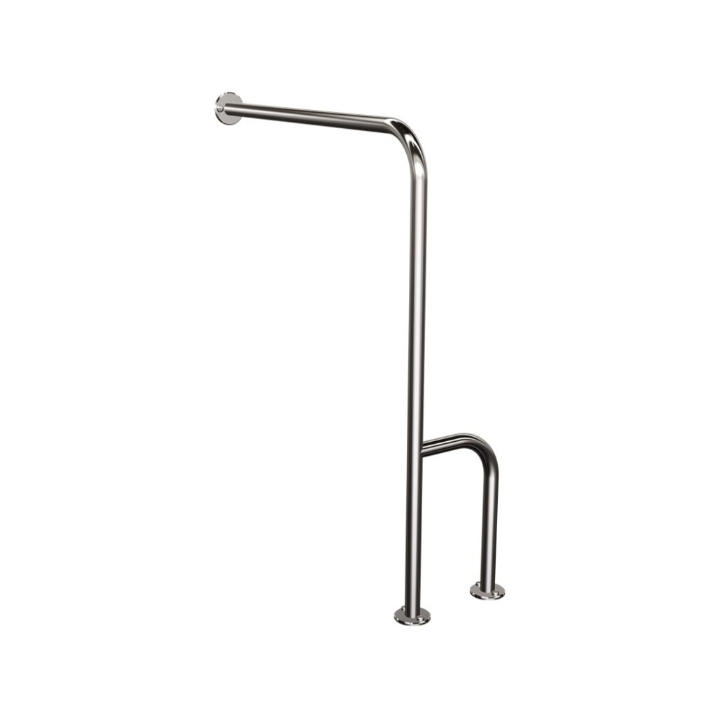 Uchwyt ścienno-podłogowy prawy 60×80 cm ANDEX Bez Barier 813/P/CC stal nierdzewna polerowana