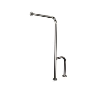 Uchwyt ścienno-podłogowy prawy 70×80 cm ANDEX Bez Barier 814/P/CC stal nierdzewna polerowana