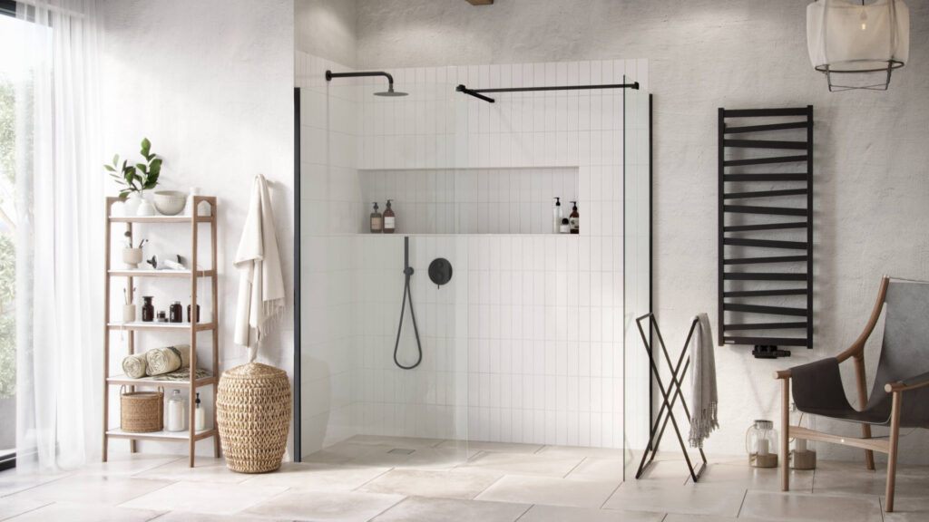 Kros wieszak wolnostojący na ręczniki, czarny mat