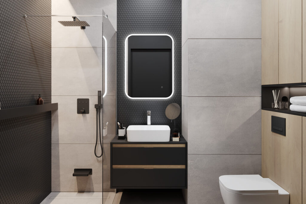 Vidoq wspornik kabiny walk-in 120 cm do docięcia, chrom